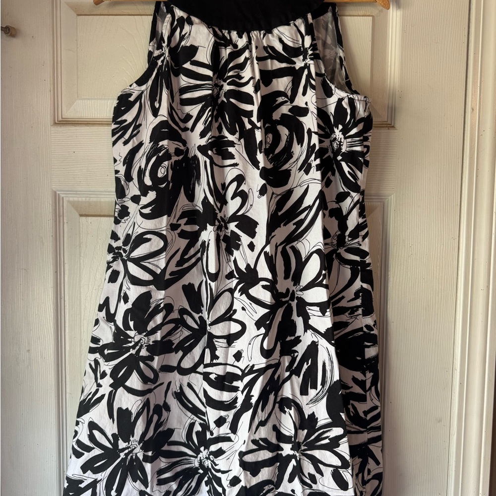 Black and White Floral Dress